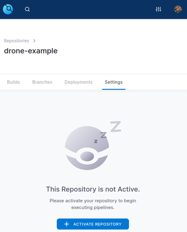 Drone activate repo