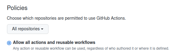 Enable GitHub Actions